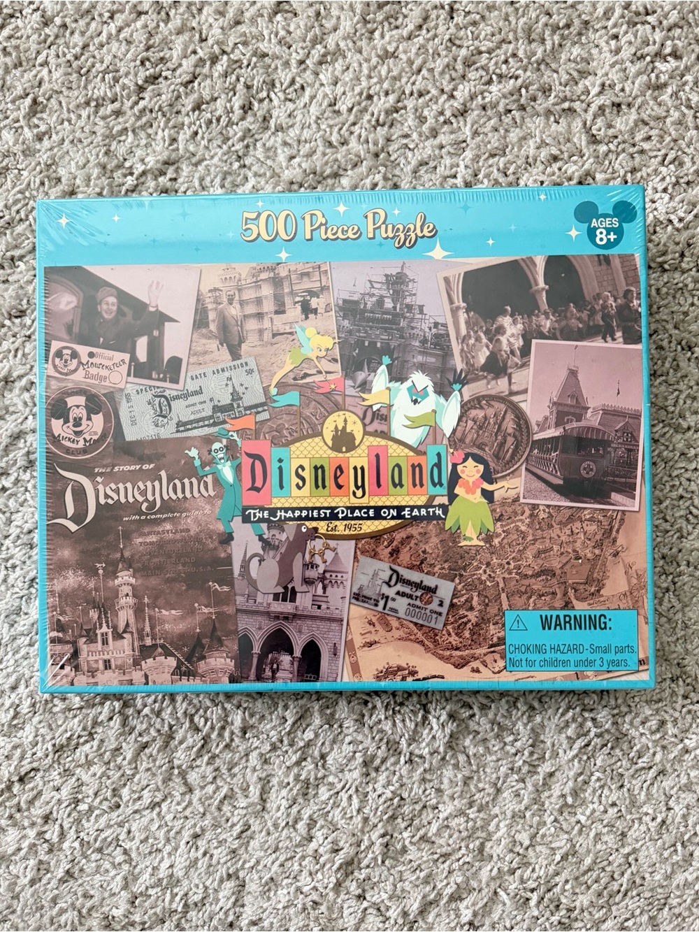 Vintage Disneyland 50th Anniversary 500-Piece Puzzle NWT